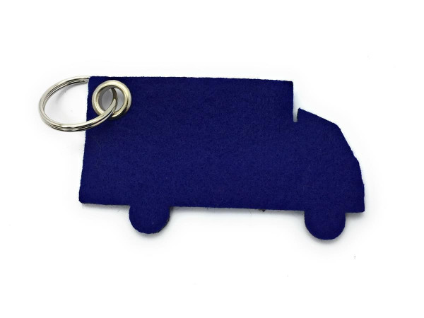 LKW - Filz-Schlüsselanhänger - Farbe: royalblau - optional mit Gravur / Aufdruck