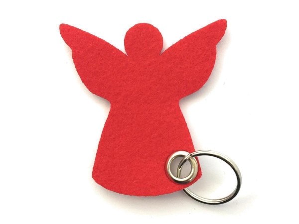 Engel / Weihnachten - Filz-Schlüsselanhänger - Farbe: rot - optional mit Gravur / Aufdruck
