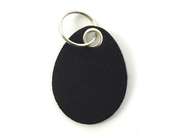 Ei / Ostern - Filz-Schlüsselanhänger - Farbe: schwarz - optional mit Gravur / Aufdruck