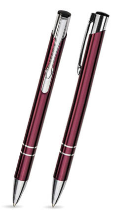 Ausverkauft - LIBO in Pink - Kugelschreiber aus Metall mit gratis Gravur