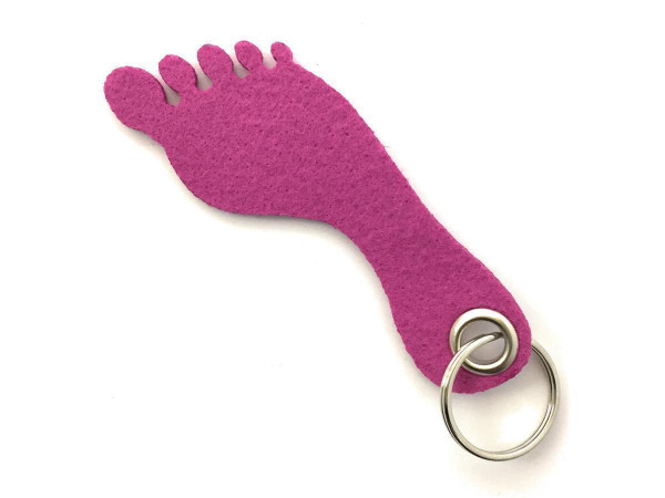 Fuß / Sohle - Filz-Schlüsselanhänger - Farbe: magenta - optional mit Gravur / Aufdruck