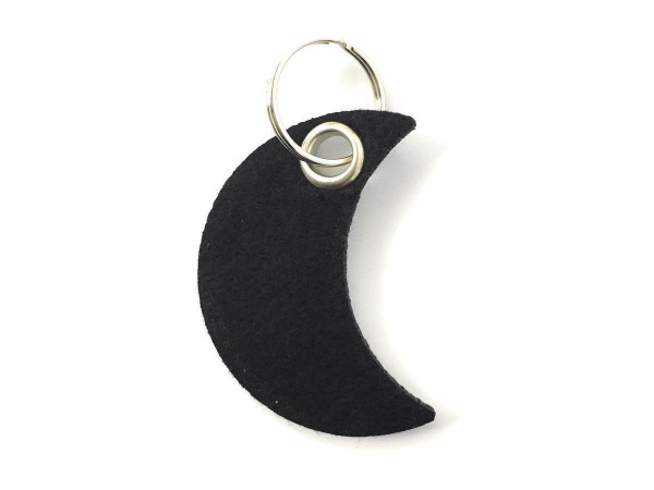 Mond - Filz-Schlüsselanhänger - Farbe: schwarz - optional mit Gravur / Aufdruck