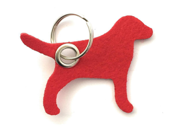 Hund / Tier - Filz-Schlüsselanhänger - Farbe: rot - optional mit Gravur / Aufdruck