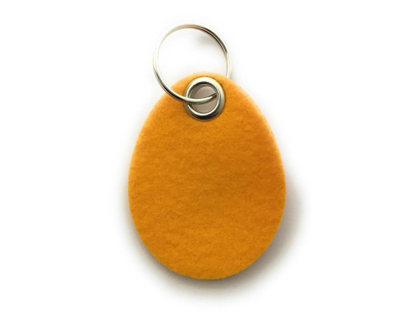 Ei / Ostern - Filz-Schlüsselanhänger - Farbe: gelb - optional mit Gravur / Aufdruck