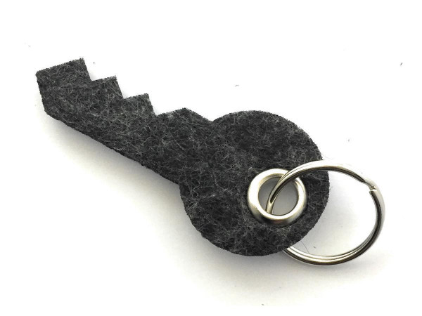 Schlüssel - Filz-Schlüsselanhänger - Farbe: schwarz meliert - optional mit Gravur / Aufdruck