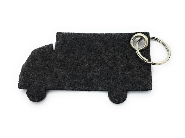 LKW - Filz-Schlüsselanhänger - Farbe: schwarz meliert - optional mit Gravur / Aufdruck