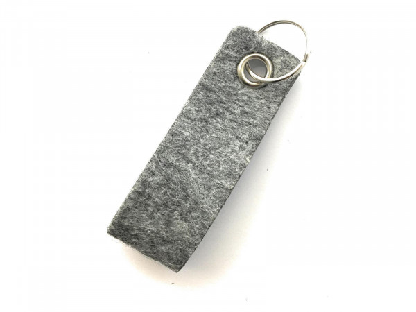 Schlaufe mini - Filz-Schlüsselanhänger - Farbe: grau meliert - optional mit Gravur / Aufdruck