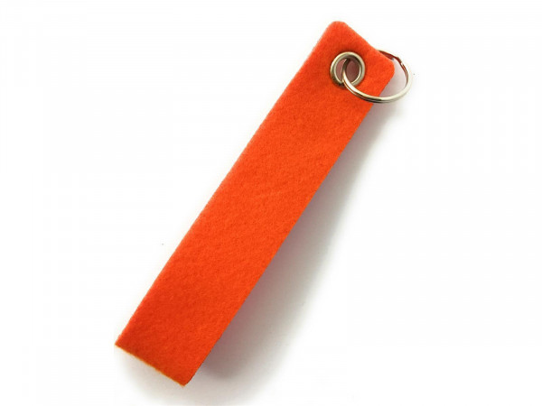 Schlaufe maxi - Filz-Schlüsselanhänger - Farbe: orange - optional mit Gravur / Aufdruck