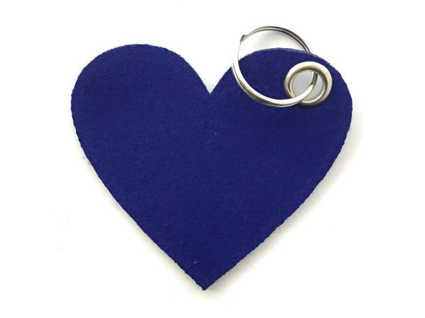 Herz / Liebe /groß - Filz-Schlüsselanhänger - Farbe: royalblau - optional mit Gravur / Aufdruck