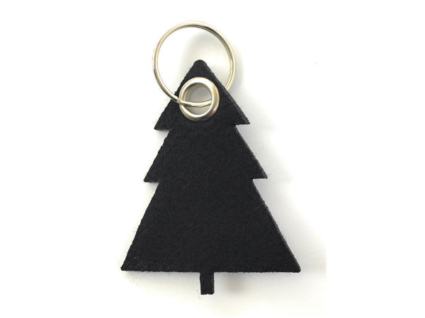 Tannenbaum / Nadelbaum groß - Filz-Schlüsselanhänger - Farbe: schwarz - optional mit Gravur / Aufdru