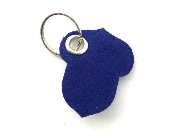 Hasel-Nuss - Filz-Schlüsselanhänger - Farbe: royalblau - optional mit Gravur / Aufdruck