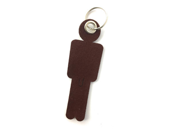 Mann / His - Filz-Schlüsselanhänger - Farbe: braun - optional mit Gravur /  Aufdruck