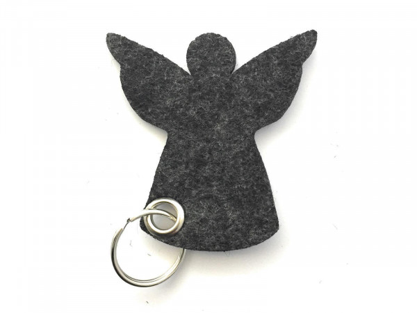 Engel / Weihnachten - Filz-Schlüsselanhänger - Farbe: schwarz meliert - optional mit Gravur / Aufdru