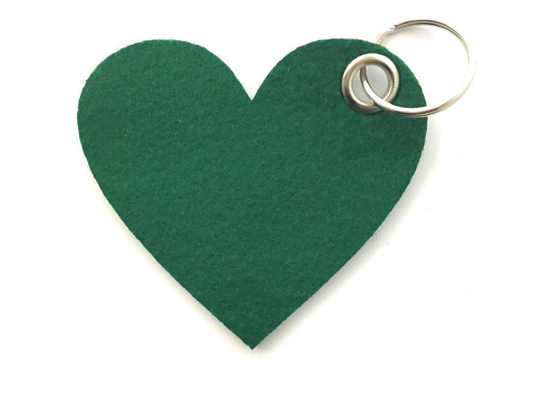 Herz / Liebe /groß - Filz-Schlüsselanhänger - Farbe: waldgrün - optional mit Gravur / Aufdruck