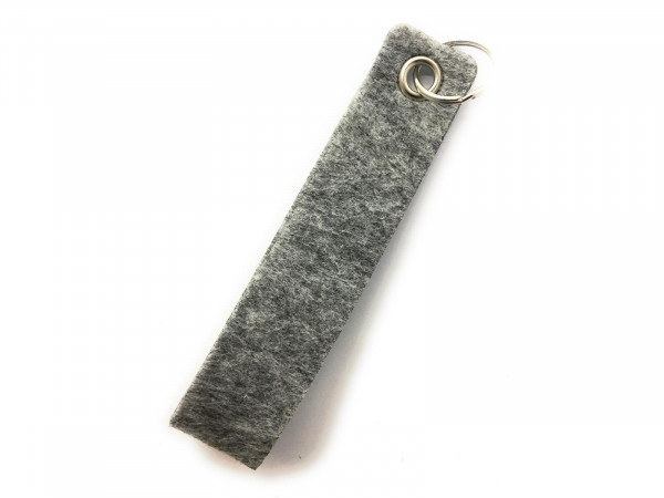 Schlaufe maxi - Filz-Schlüsselanhänger - Farbe: grau meliert - optional mit Gravur / Aufdruck