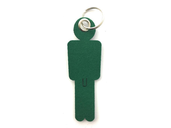 Mann / His - Filz-Schlüsselanhänger - Farbe: waldgrün - optional mit Gravur / Aufdruck